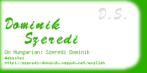 dominik szeredi business card